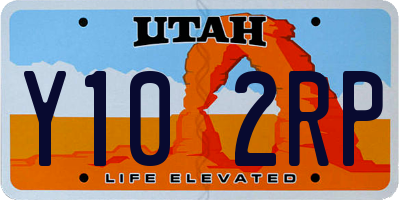 UT license plate Y102RP