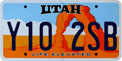 UT license plate Y102SB