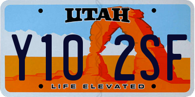 UT license plate Y102SF