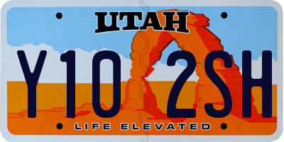 UT license plate Y102SH