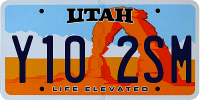 UT license plate Y102SM