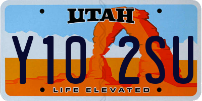 UT license plate Y102SU