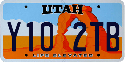 UT license plate Y102TB