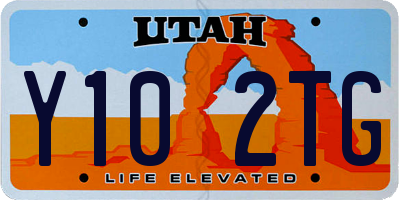 UT license plate Y102TG