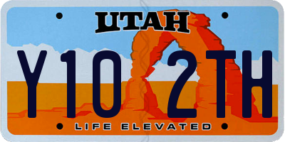 UT license plate Y102TH