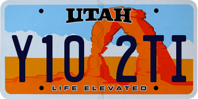 UT license plate Y102TI