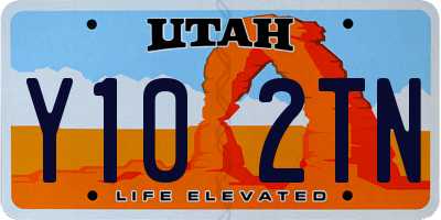 UT license plate Y102TN