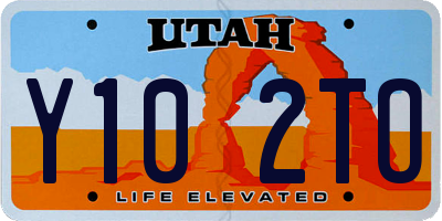 UT license plate Y102TO