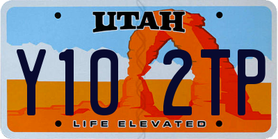 UT license plate Y102TP