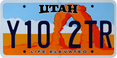 UT license plate Y102TR