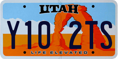 UT license plate Y102TS