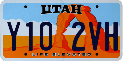 UT license plate Y102VH