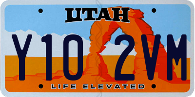 UT license plate Y102VM