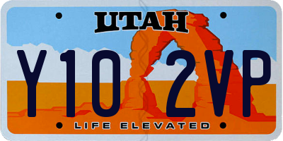 UT license plate Y102VP