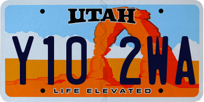 UT license plate Y102WA
