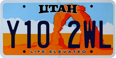 UT license plate Y102WL