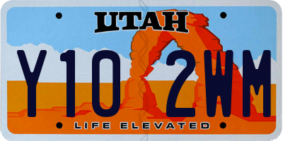UT license plate Y102WM