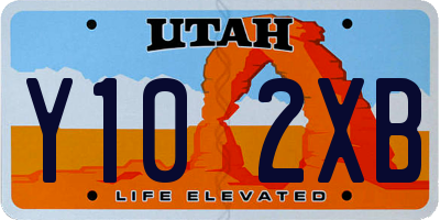 UT license plate Y102XB