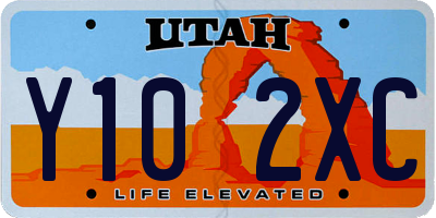 UT license plate Y102XC