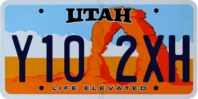 UT license plate Y102XH