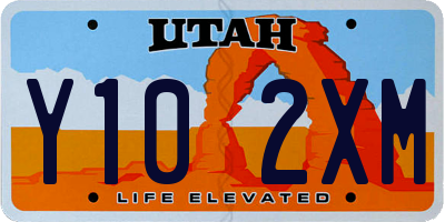 UT license plate Y102XM