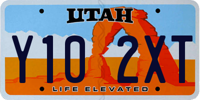 UT license plate Y102XT