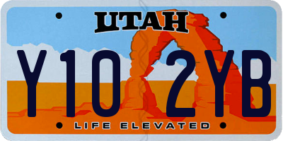 UT license plate Y102YB