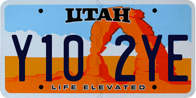 UT license plate Y102YE