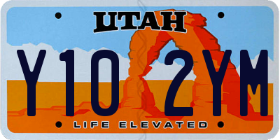 UT license plate Y102YM