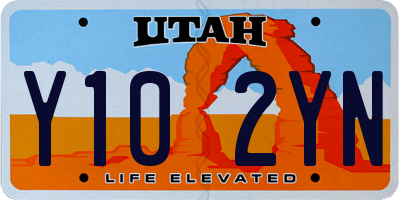 UT license plate Y102YN
