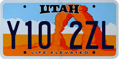 UT license plate Y102ZL