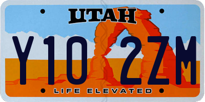 UT license plate Y102ZM