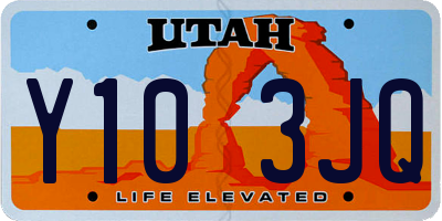 UT license plate Y103JQ