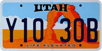 UT license plate Y103OB