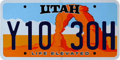 UT license plate Y103OH