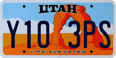 UT license plate Y103PS
