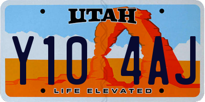 UT license plate Y104AJ