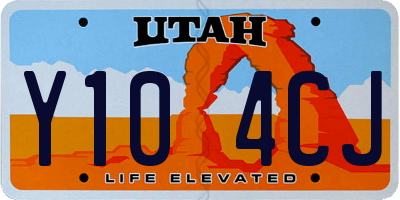 UT license plate Y104CJ