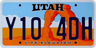 UT license plate Y104DH