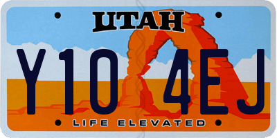 UT license plate Y104EJ