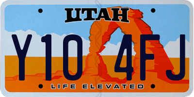 UT license plate Y104FJ