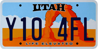 UT license plate Y104FL