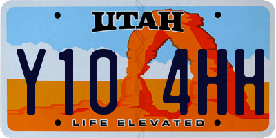 UT license plate Y104HH