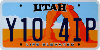 UT license plate Y104IP