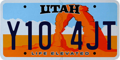 UT license plate Y104JT
