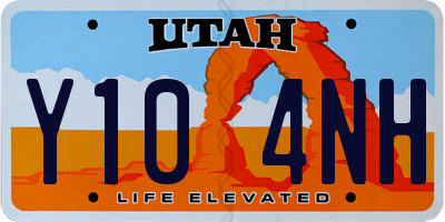 UT license plate Y104NH