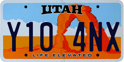 UT license plate Y104NX