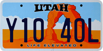 UT license plate Y104OL
