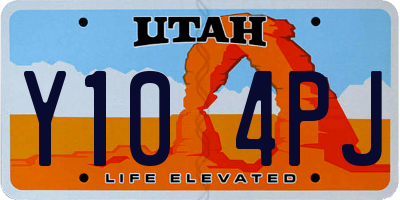UT license plate Y104PJ