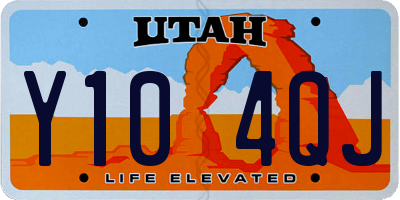 UT license plate Y104QJ